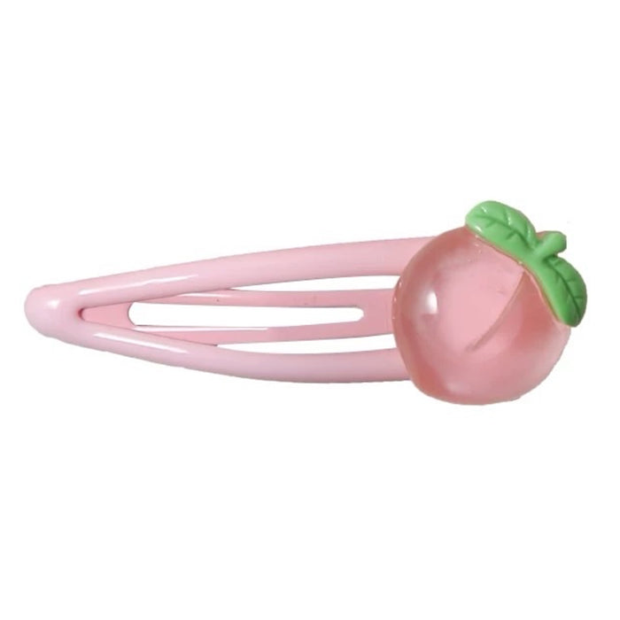 Peach Hair Clips 4 Pcs Set
