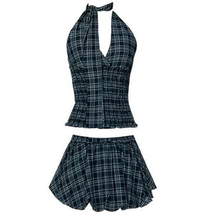 Gossip Goes Around Halter Top & Bubble Skirt