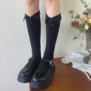 Preppy Collar High Socks