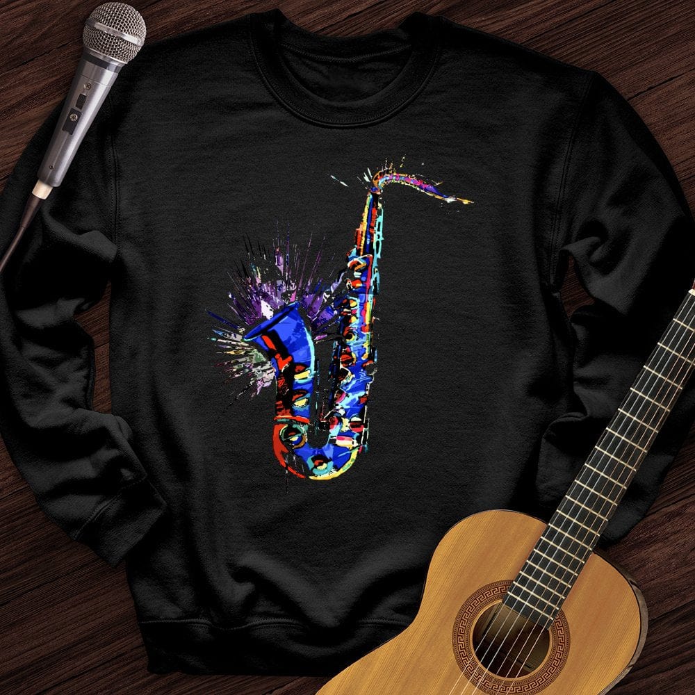 Blue Jazz Sax Crewneck