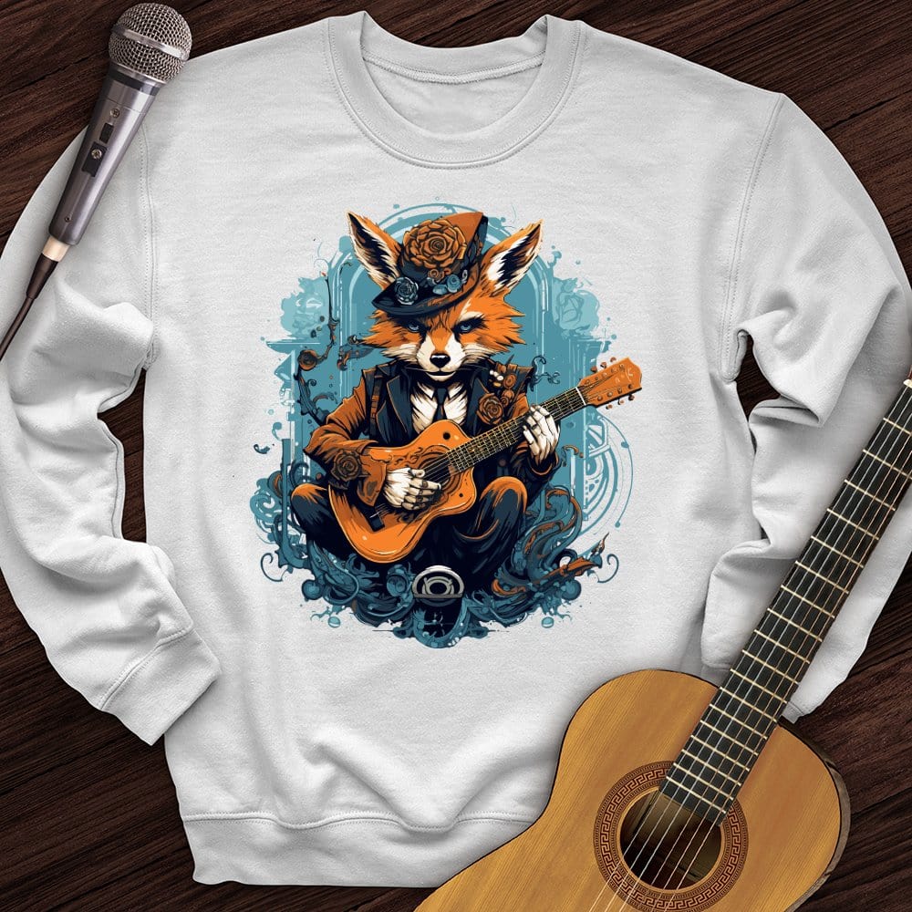 Fox Playing Guitar Crewneck