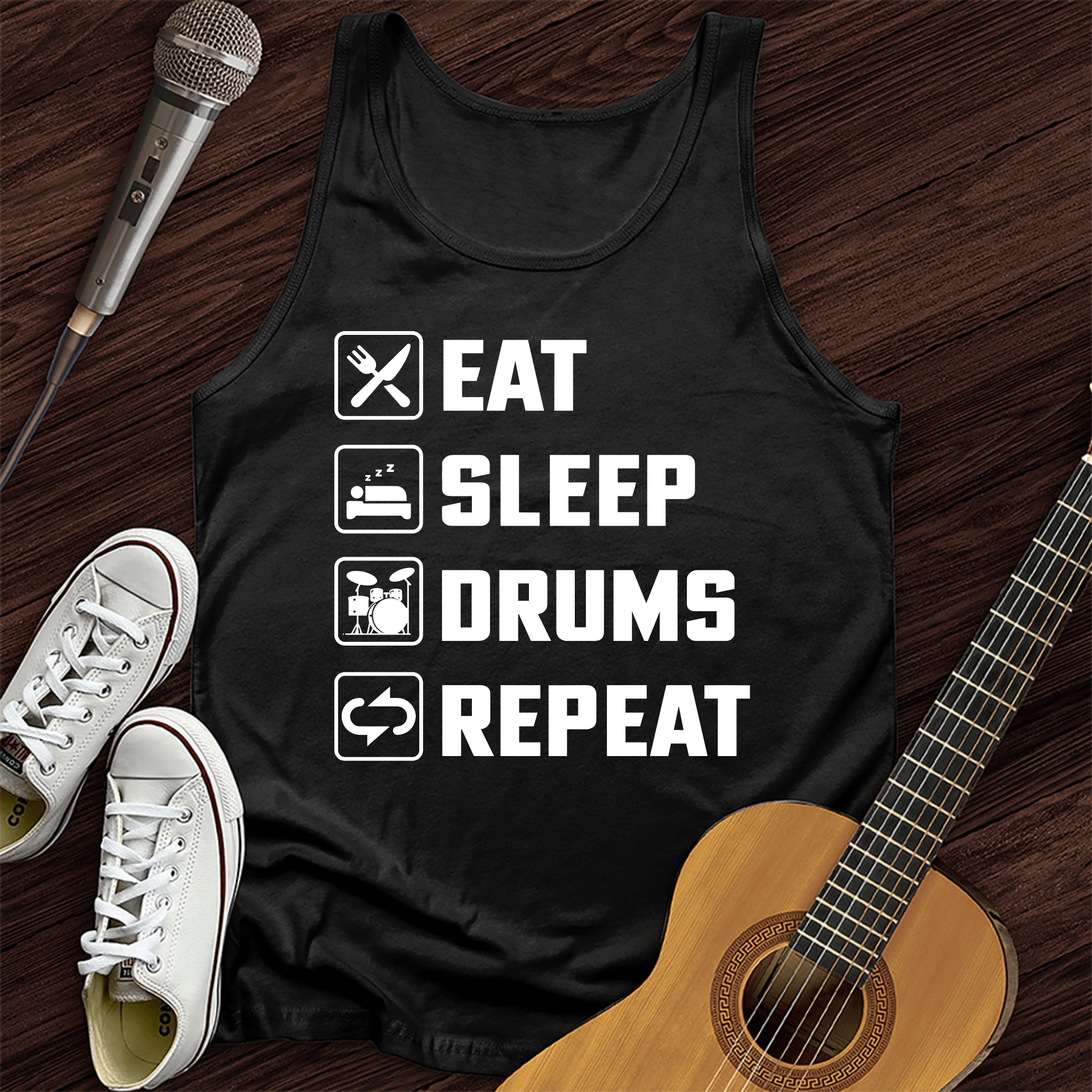 Eat, Sleep, Drums, Repeat Tank Top