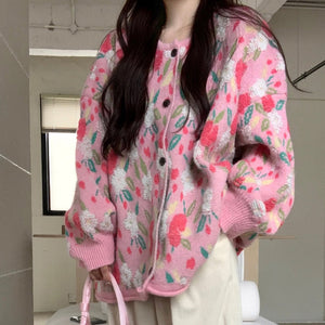 Soft Girl Floral Cardigan
