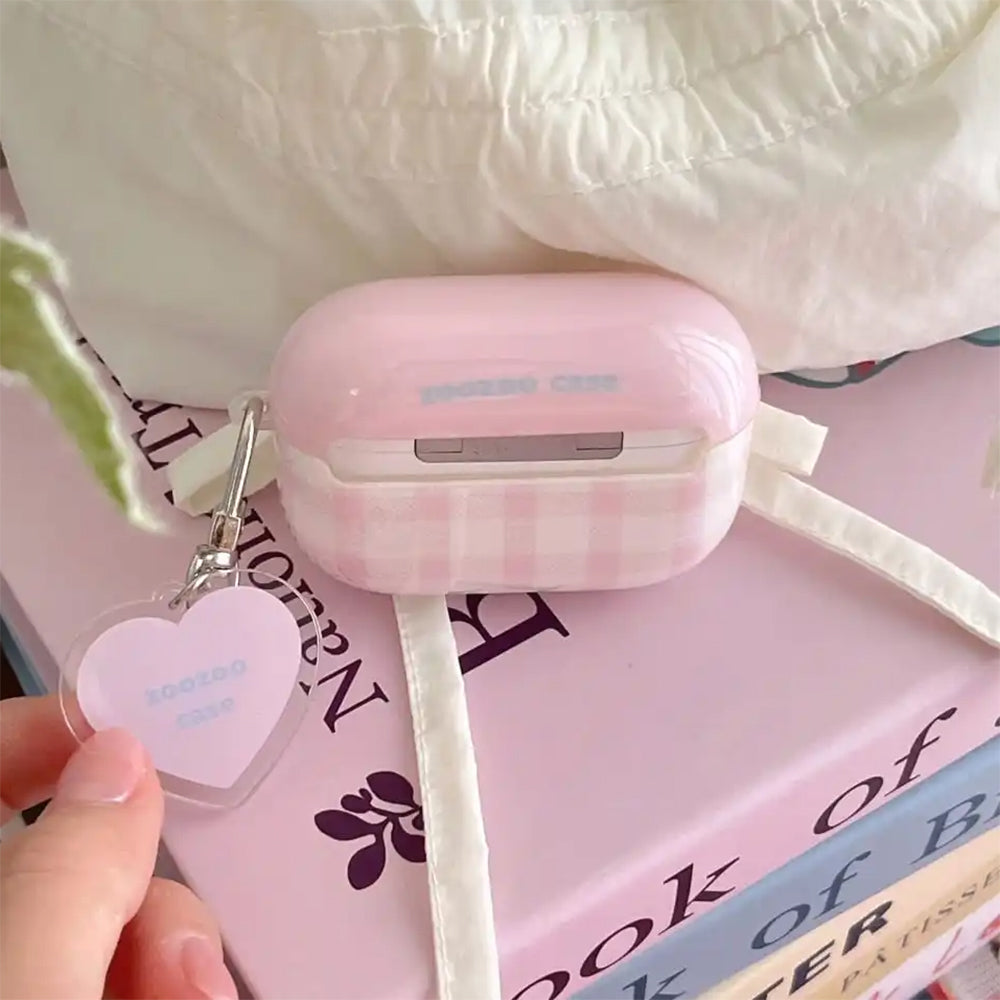 Soft Girl Plaid Airpods Case