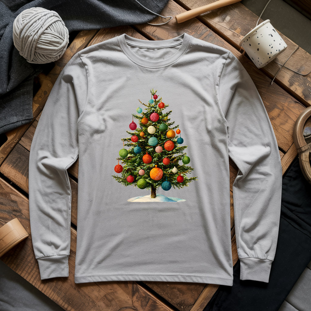 Yarn Christmas Tree Long Sleeve T-shirt