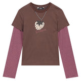Strawberry Print Layered Tee