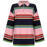 Campus Secrets Stripe Rugby Polo Shirt