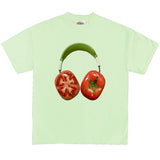 Tomato Headphones Graphic T-Shirt