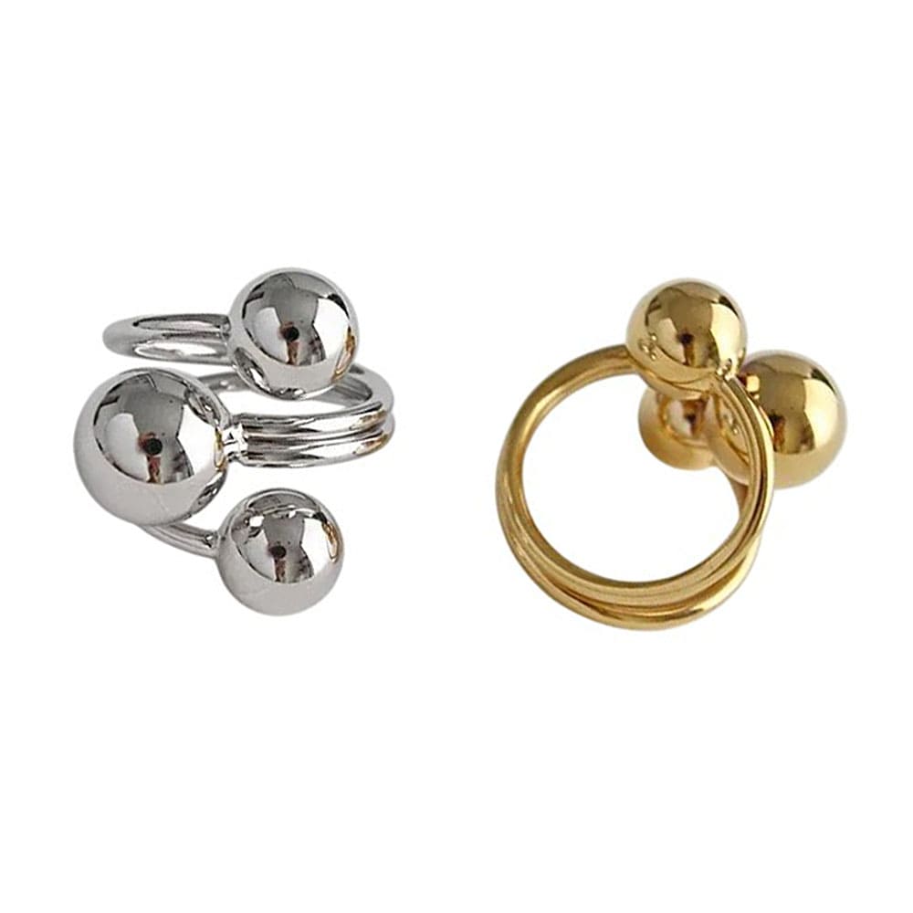 Triple Ball Statement Ring