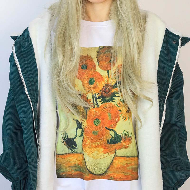 Van Gogh Sunflowers Tee, M