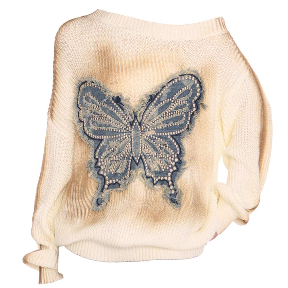 Vintage Wash Butterfly Sweater