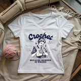 Crochet Not Murder Lady V-neck