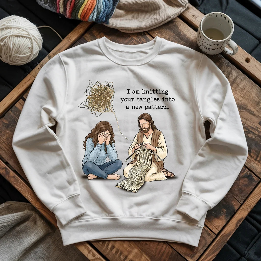 God Knitting Tangles Sweatshirt