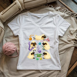 Sheep Knitter Lady V-neck