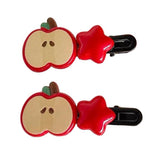 Y2K Apple & Star Hair Clips