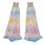 Y2K Pastel Star Leg Warmers