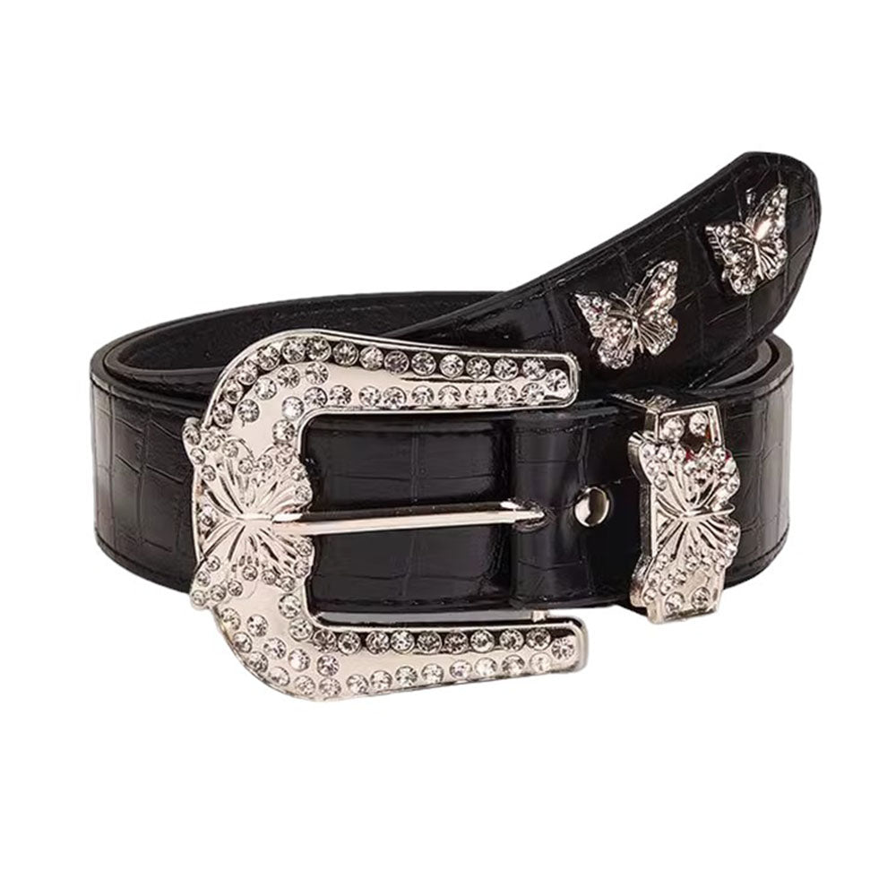 Butterfly Rhinestone Y2K Belt