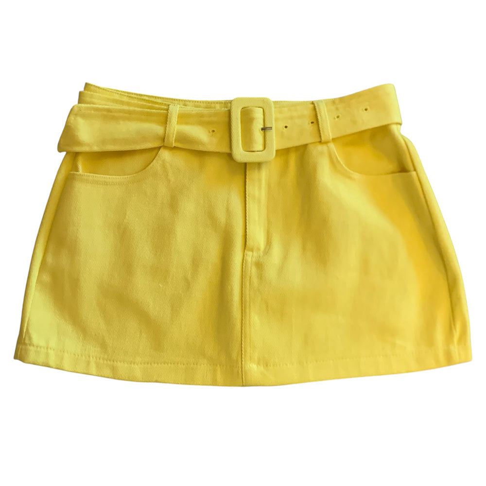 Lemon Sorbet Y2K Mini Skirt